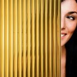 SX-G1224 Reeded Glass Gold ½"